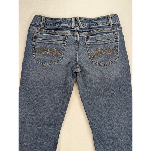 Hailey Skinny Flare Jeans w/Rhinestones by Aeropostale Size 11/12 Regular Y2K - Picture 6 of 8